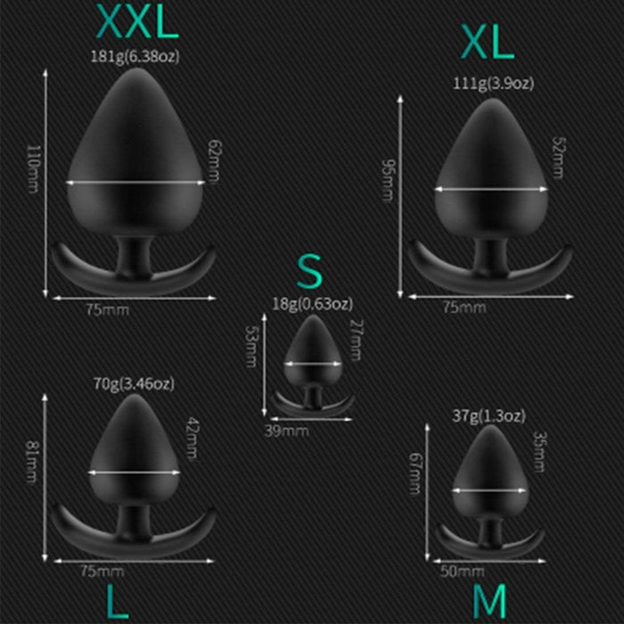 Silicone anal plug with metal ball - subtle stimulation for beginners and advanced users