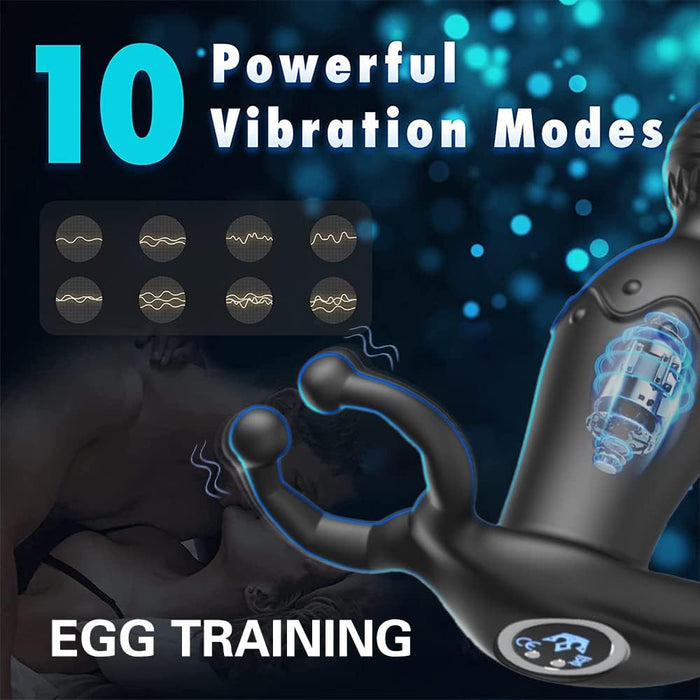 Anal vibrator for men with 10 vibration modes and prostate stimulation