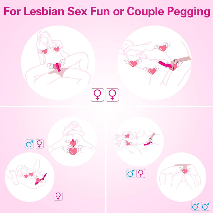 Strap-On Vibrator With Multiple Modes, Adjustable Strap For Women