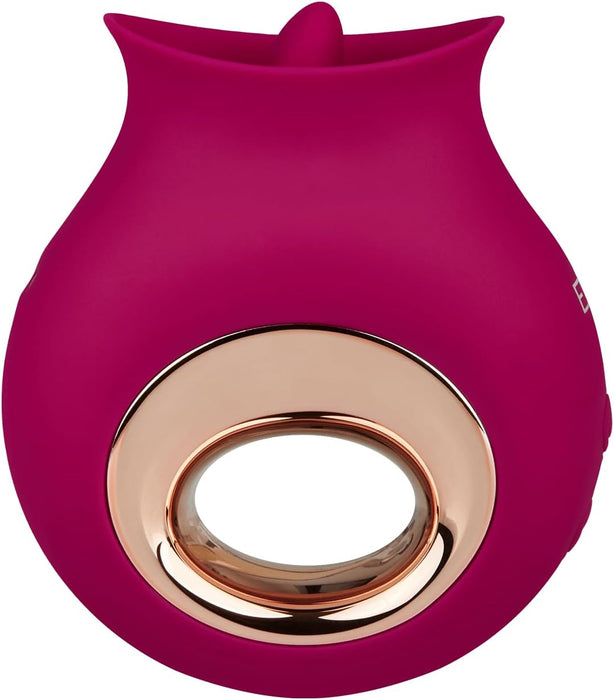 Silicone vibrator with 9 licking and 9 vibration programs, 9.4 cm, waterproof