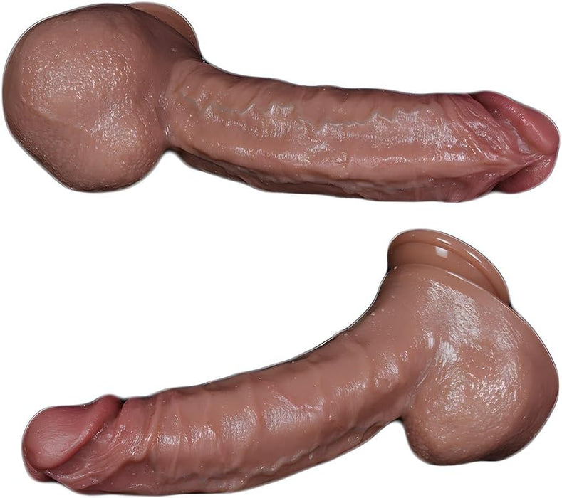 Didelis 30 cm realistiškas dildo su stipriu siurbtuku ir natūraliais venomis