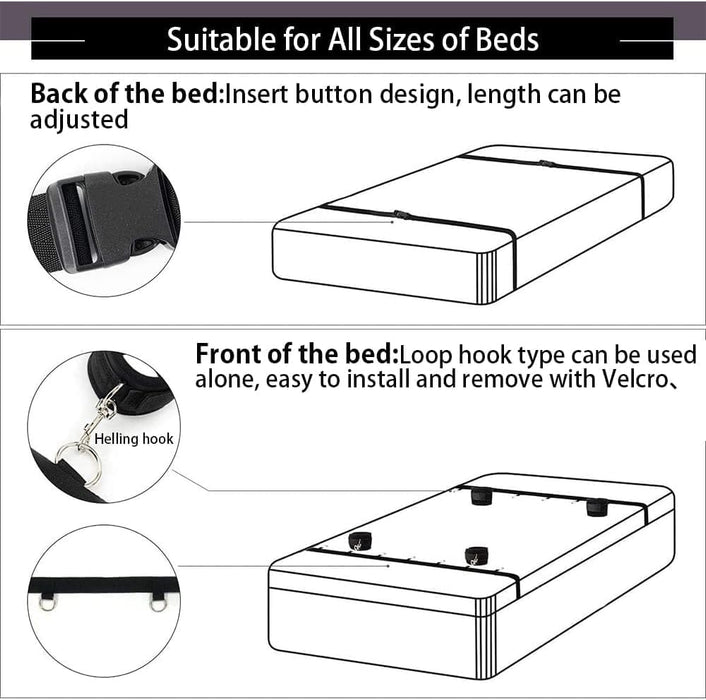 8-piece SM bondage set for couples - cuffs, clamps, mask, etc.