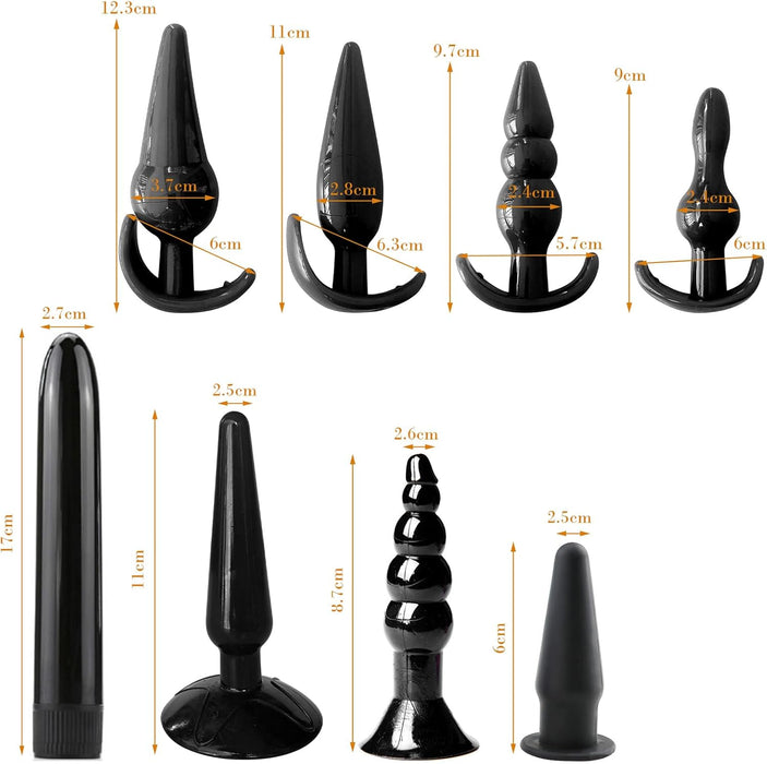 Prabangus 15 dalių erotinių žaislų rinkinys poroms intymiems žaidimams