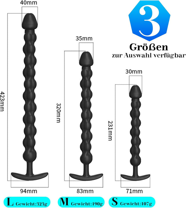 Silicone anal ball chains - versatile, soft and safe