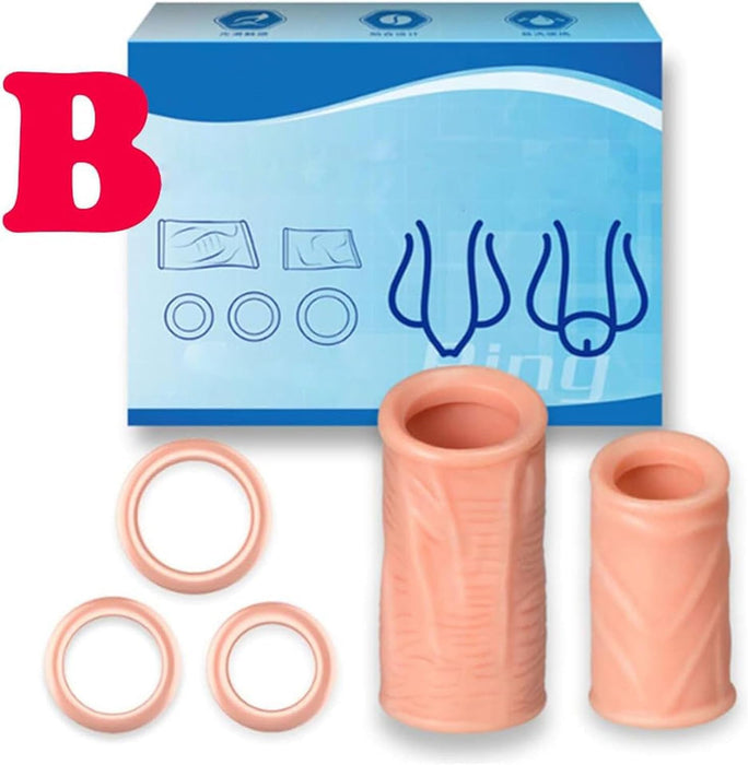 Deluxe Silicone Cock Ring Set – 5 Elastic Rings for More Intense Pleasure