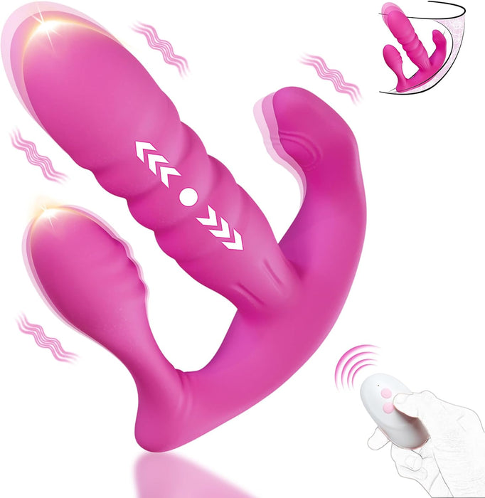Elegant butterfly-shaped G-spot massager with 10 vibration modes and 3 telescopic functions