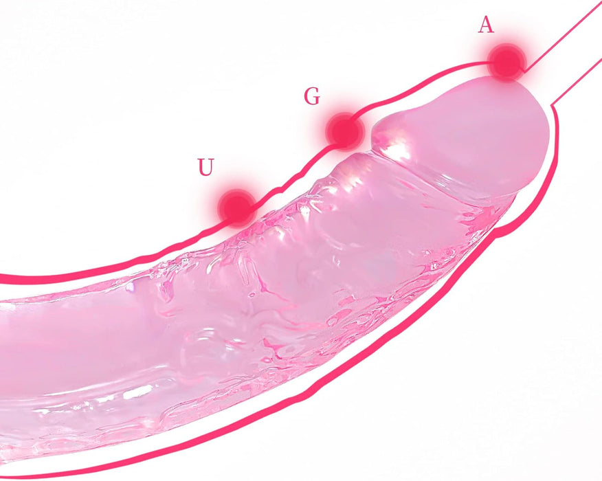 Realistic pink dildo with suction cup – flexible and safe to use