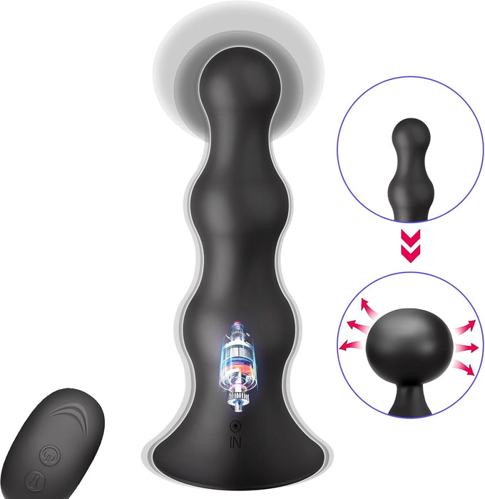 Inflatable Anal Vibrator with 10 Vibration Modes and Remote Control