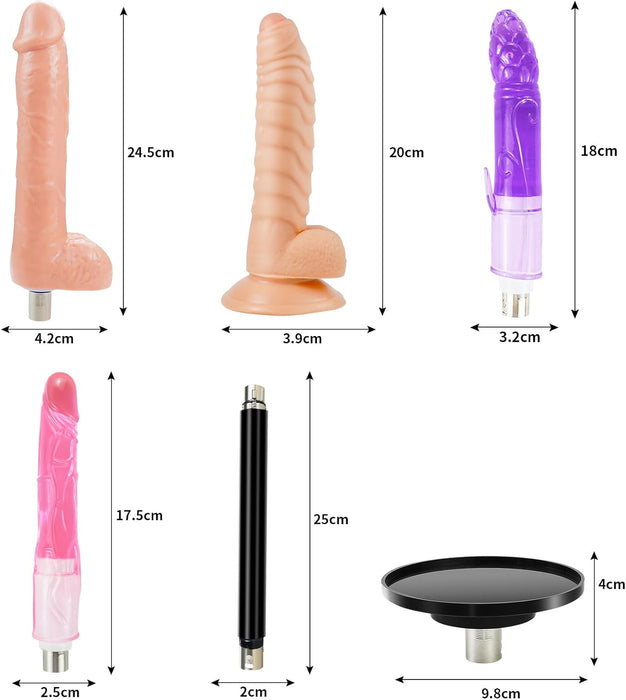 Automatinė meilės mašina su 3XLR dildo priedais poroms ir individualiems