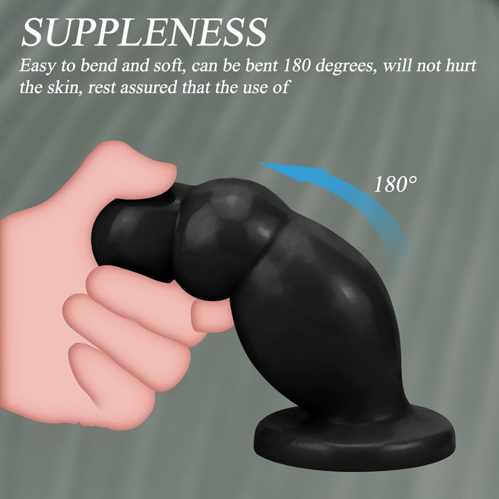 6.0 XXL Anal Plug with 3 Anal Balls and Strong Inflatable Base