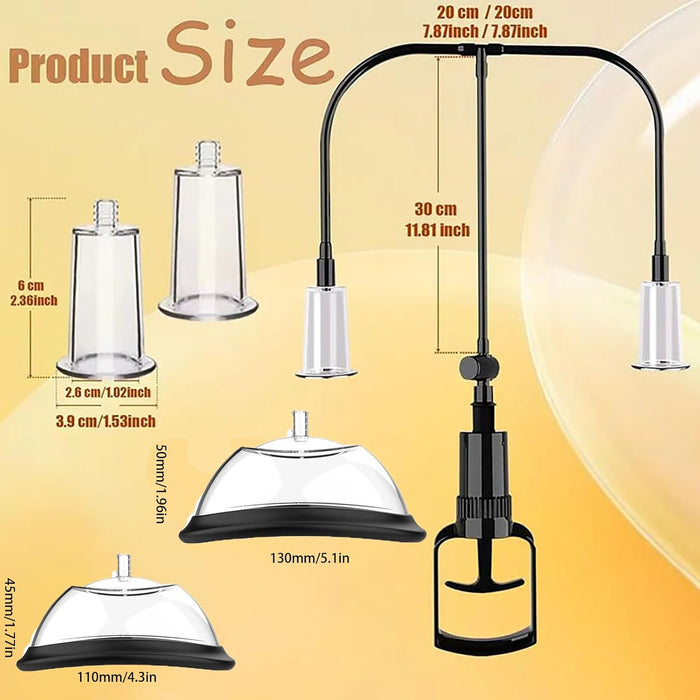 Minkšta vakuuminė pompa makšties ir spenelių stimuliavimui moterims