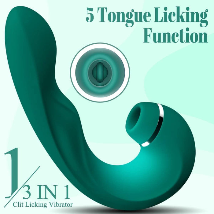 4 in 1 G-spot vibrator su švelniu liežuvio čiulptuku ir 10 vibracijos režimų