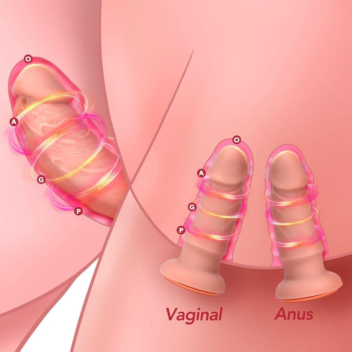 Adjustable and Vibrating Strap-on Sex Toy with 3 Silicone Files