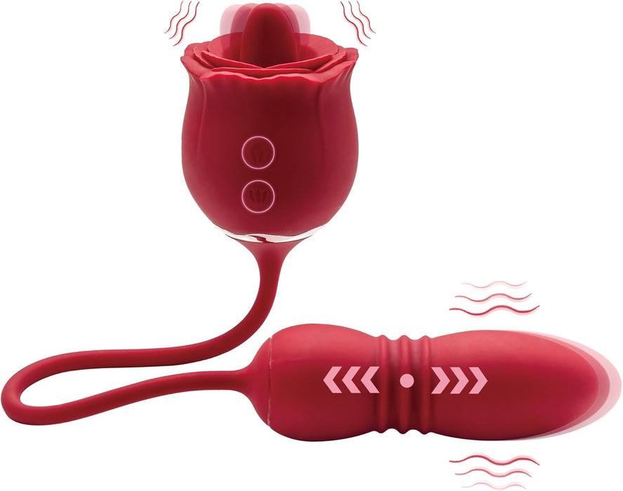 Venus' Blossom 3-in-1 vibrator for women with genital stimulation and tongue function