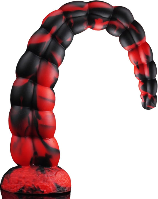Įspūdingas 38 cm ilgio drakono formos dildo su stipria siurbtuko kojyte