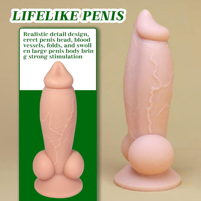 6.0 Dildo – thick, sturdy silicone toy with a strong suction cup