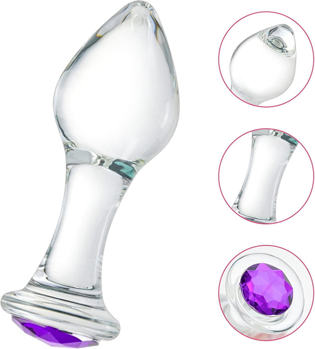 Crystal Anal Plug Set – 3 Sizes Glass Sex Toys