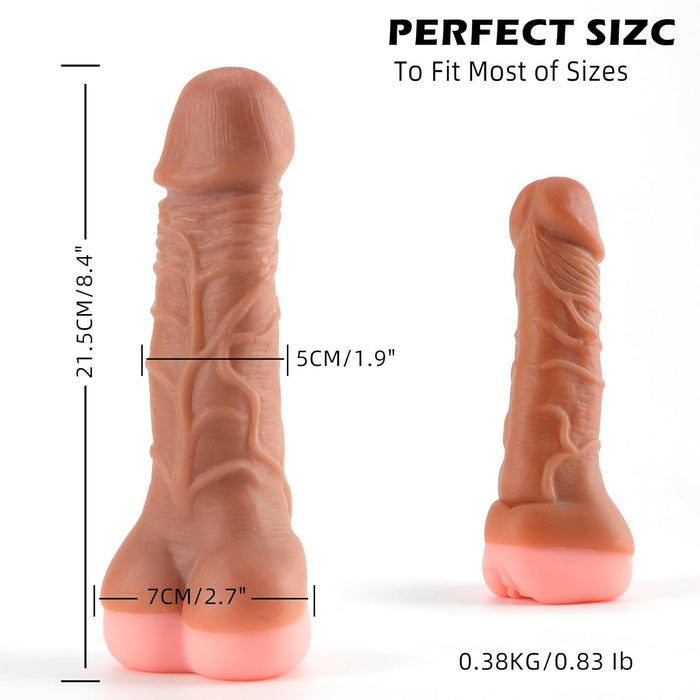 Realistiškas Minkštas 21 cm Dildo Vyrams - Ilginamasis Sekso Žaislas Poraims