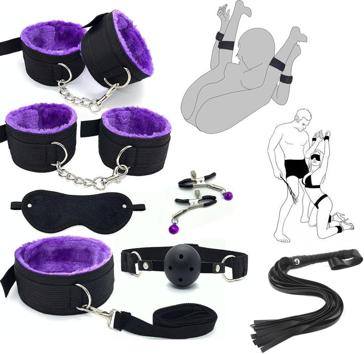 Išskirtinis 21 dalių BDSM rinkinys – praturtinkite savo naktis malonumu