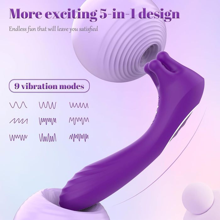 5-in-1 Vibrator Set for Women with Over 50 Stimulation Combinations