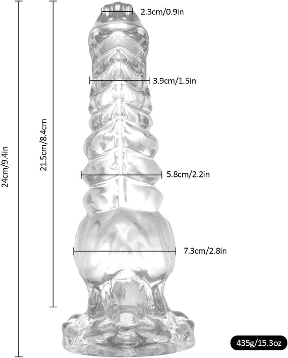 24 cm didelis tentaklio formos dildo su stipria prisitvirtinimo baze