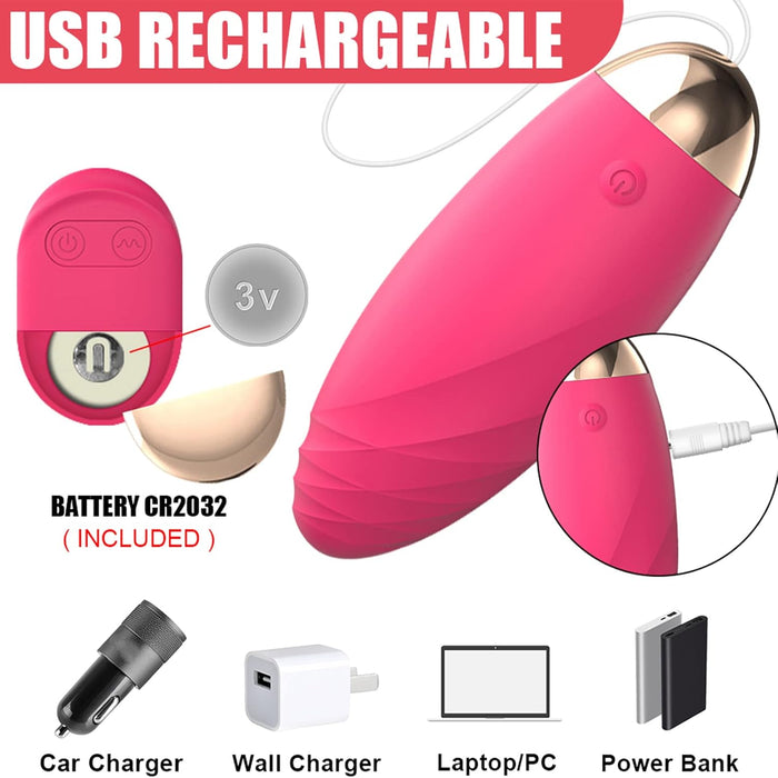 Kompaktiškas bekontaktis vibruojantis kiaušinis su 10 režimų ir nuotolinio valdymo pultu