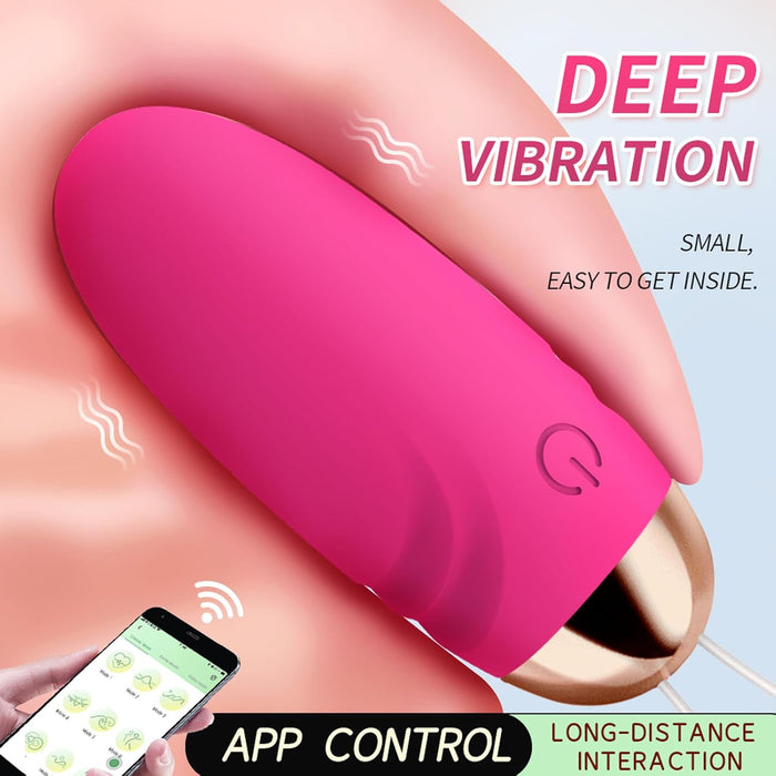 Vibrating vibrating egg with 9 modes and APP control for women