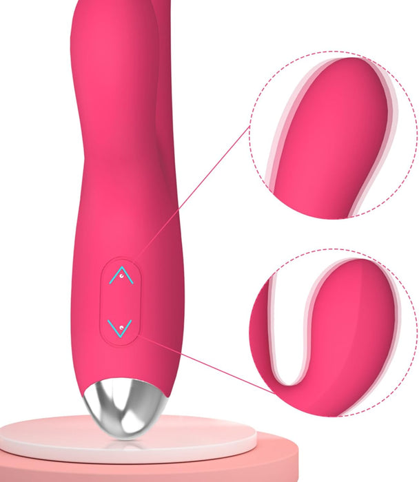 2in1 G taško vibratoriaus dildo su 10 impulsinių režimų ir analine stimuliacija