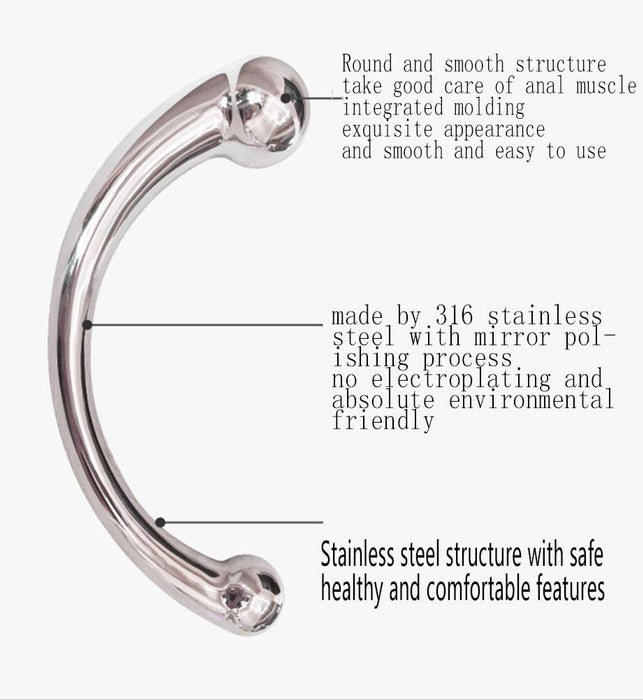 Poliruotas Plieno G-taško Ir Prostatos Masažuoklis, Ergonomiškas Ir Tvirtas