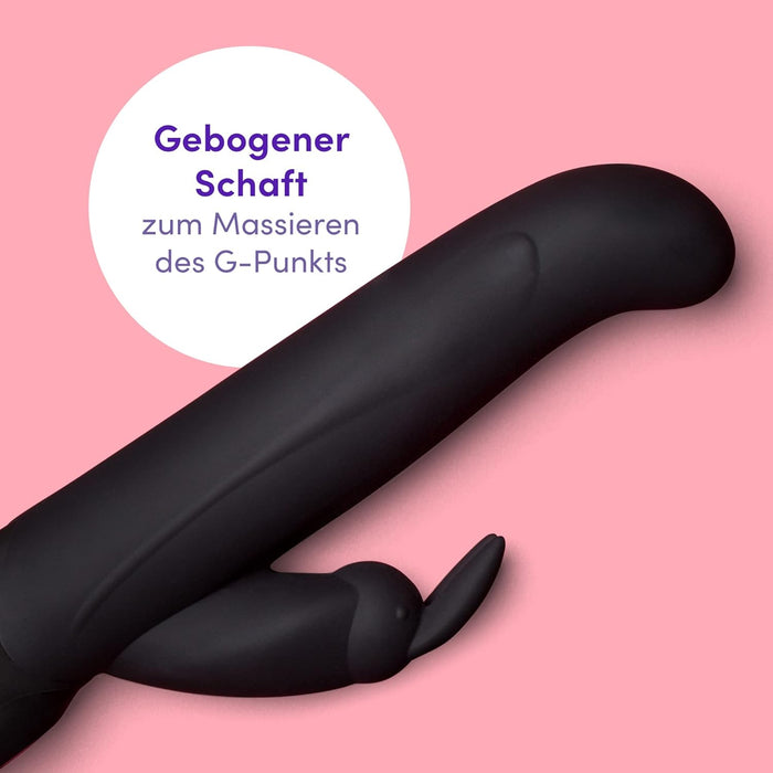 Powerful 14 cm rabbit-shaped G-spot vibrator with clitoral stimulation