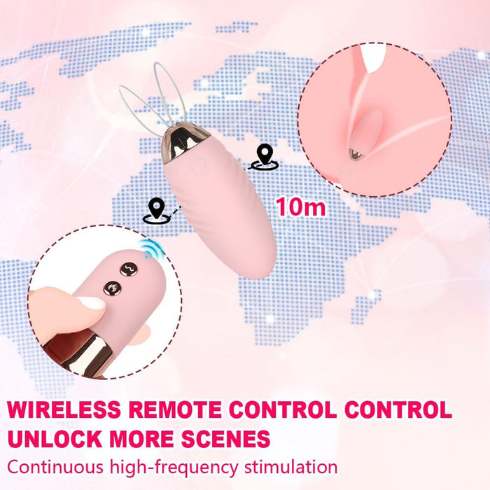 Vibro kiaušinis su nuotolinio valdymo pultu ir 10 vibracijos režimų moterims