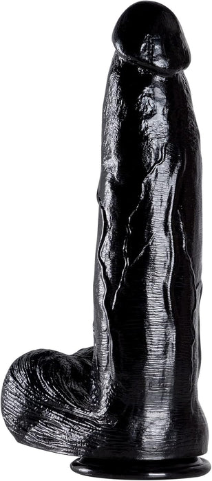 33 cm XXL black dildo with strong suction cup, large size