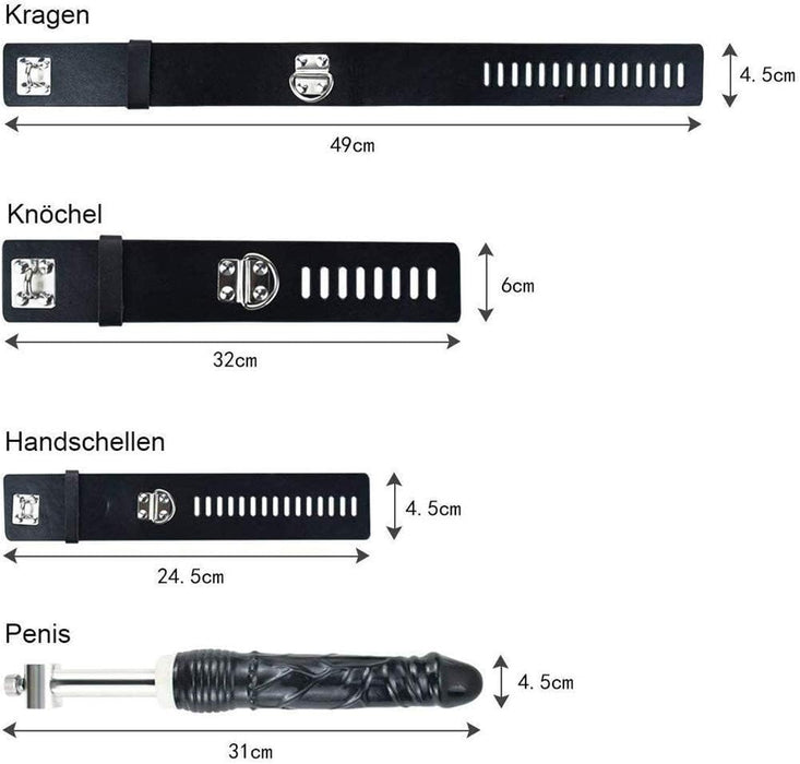 Universal multifunctional BDSM restraint set with adjustable sex machine