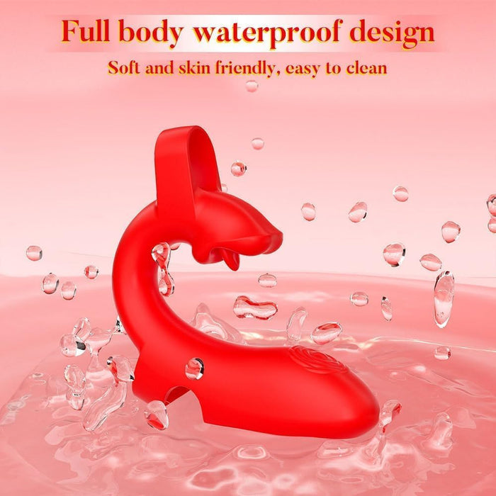 Masažuoklis pirštams su liežuvio funkcija – 10 vibracijos režimų, atsparus vandeniui