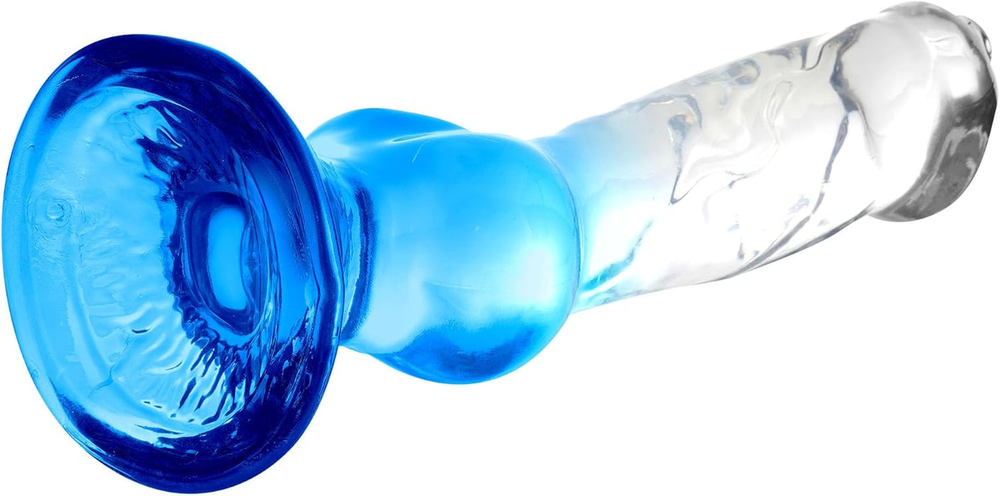 Realistic 22 cm long flexible jelly wolf-shaped dildo for women with strong attachment base