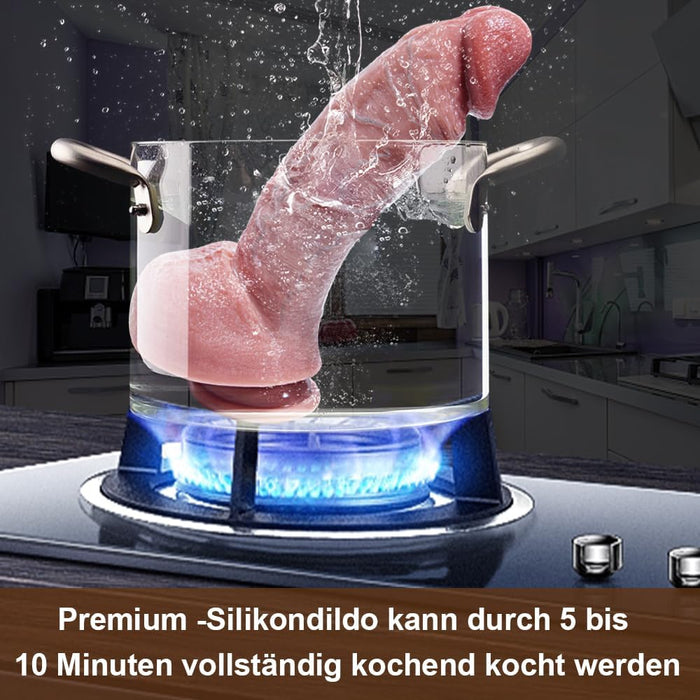 28 cm didelis realistinis silikoninis dildo su stipria prisitvirtinimo baze