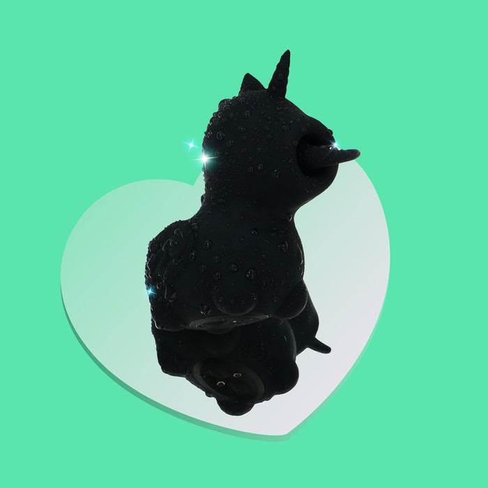 Wild Spirit juodas 9 cm išorinės stimuliacijos vibratorius su 20 režimų