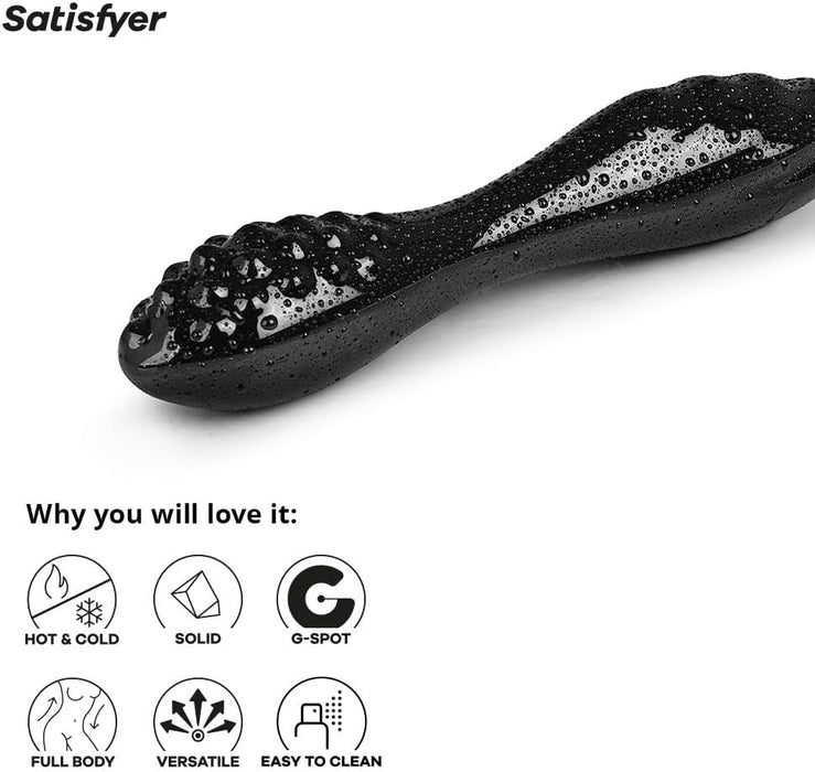 Dazzling Crystal 1 – Elegantiškas 22 cm stiklo G taško dildo su unikalia struktūra