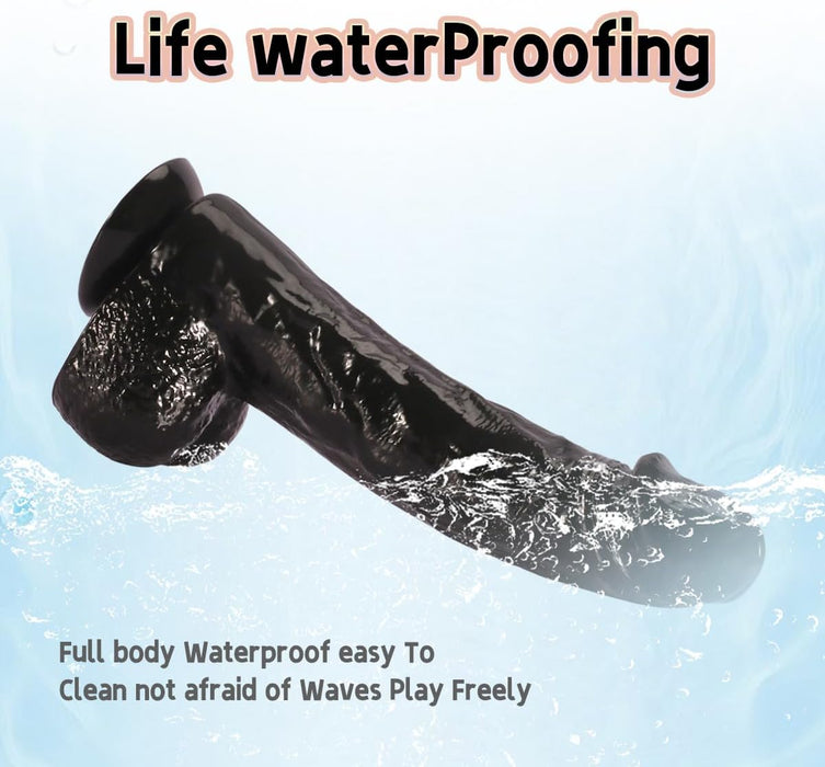 23 cm Realistiškas Dildo su Saugia Prilimpa Rankoms Laisvomis