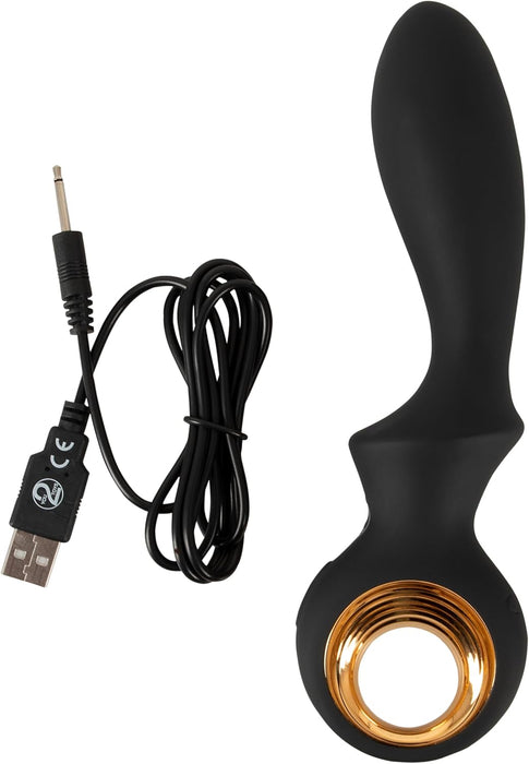 Eternal inflatable G-spot vibrator, black, 10 cm long