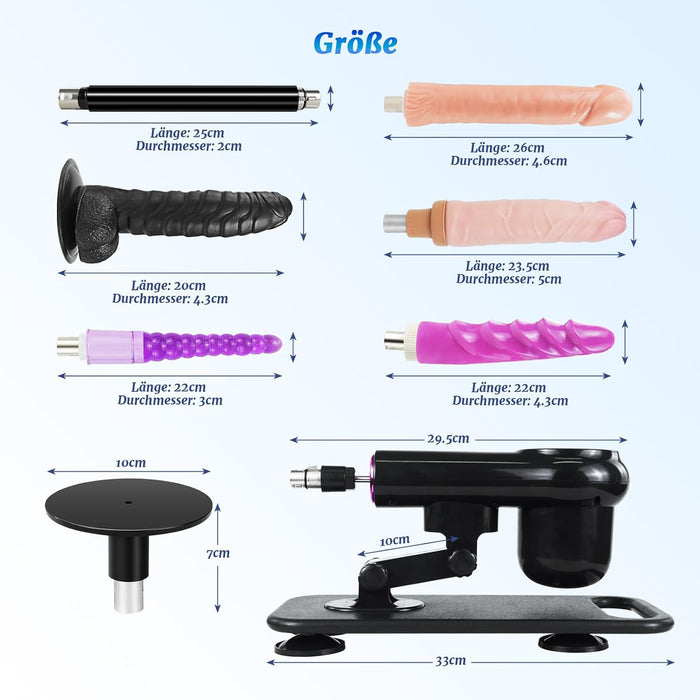 Universalus lytinis žaislas su reguliuojamu kampu ir 21 greičiu moterims ir vyrams
