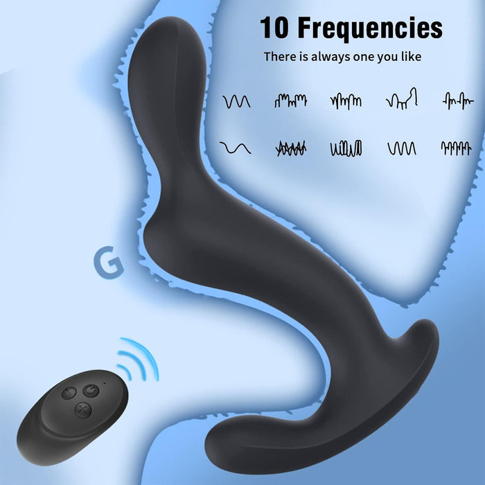 Vibrating anal plug with prostate stimulation and penis ring for men