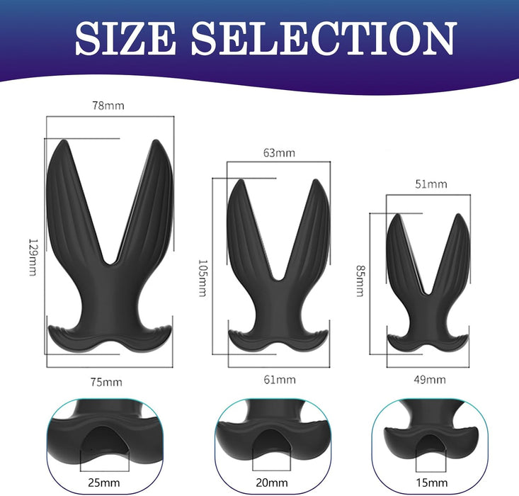 Anal tunnel plug 3 pcs. set – high-quality silicone buttplug