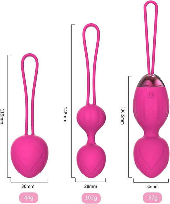 Kegelio rutuliukai su pulteliu: 2in1 silikono treniruotės dubens dugnui ir šlapimo kontrolei