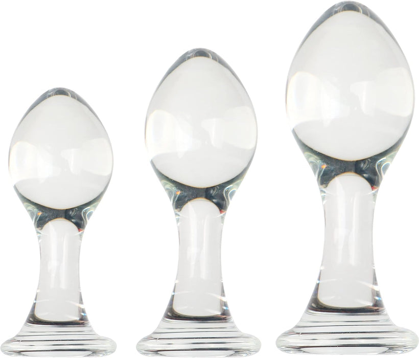 Elegant glass anal plug set for beginners and advanced users