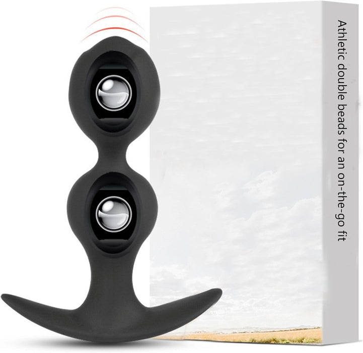 Silicone Anal Plug with 2 Moving Balls for Prostate Massage