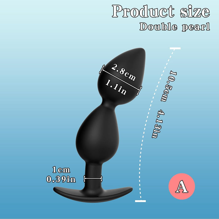 Buttplug silicone anal plug with internal ball – soft and comfortable