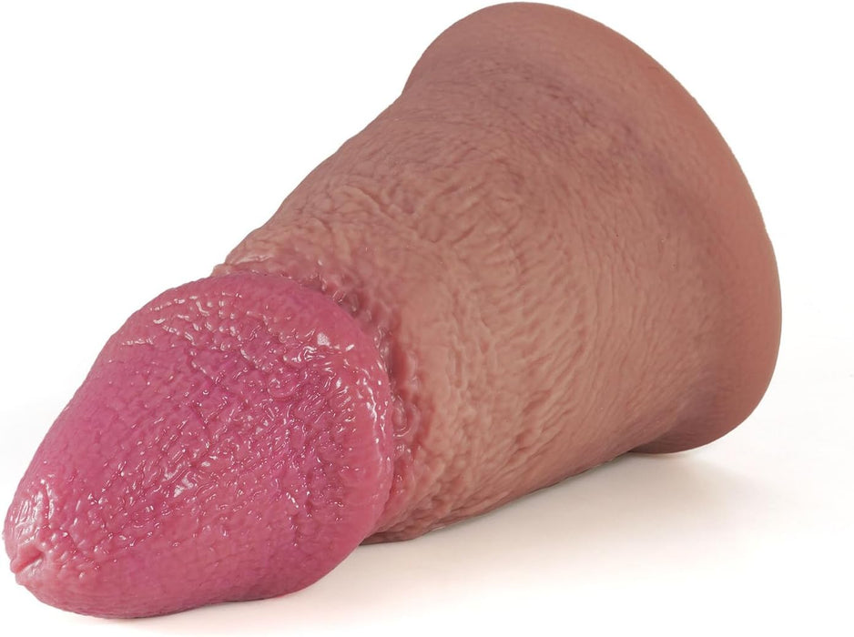 Realistiškas silikoninis XL dildo su stipria prisitvirtinimo siurbtuku, 11.8 cm skersmens