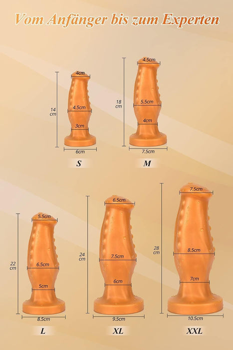 Silikoninis Analinis Dildo su Stipria Prisiurbimo Detale – Mažas ir Patogus Pradedantiesiems