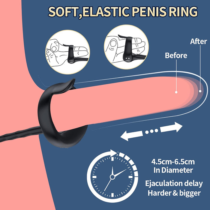 3-in-1 Prostate Massager with Vibrating Cock Ring and Anal Stimulator